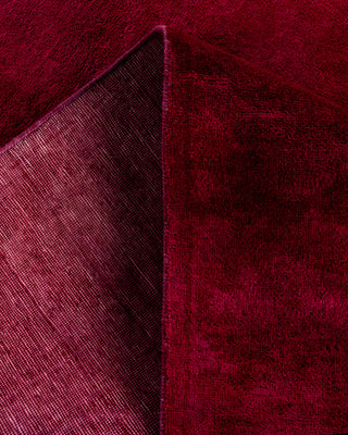 Contemporary Hand-Knotted Overdyed Pink Area Rug 4' 0" x 11' 3"