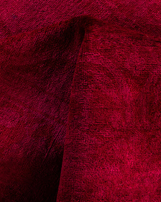 Contemporary Hand-Knotted Overdyed Pink Area Rug 4' 0" x 11' 3"