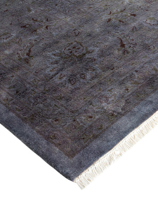 Modern Overdyed Hand Knotted Wool Gray Area Rug 9' 3" x 11' 10"