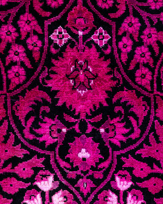 Contemporary Hand-Knotted Overdyed Pink Runner 2' 6" x 12' 3"
