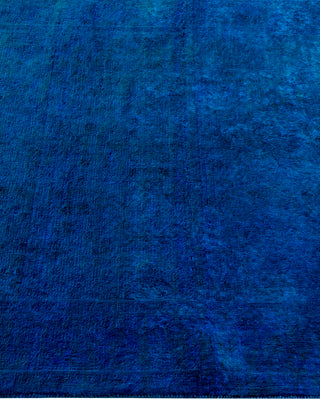 Contemporary Fine Vibrance Blue Wool Area Rug - 3' 2" x 5' 1"