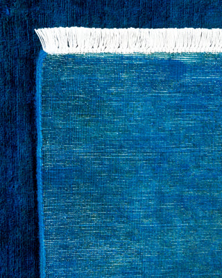 Contemporary Fine Vibrance Blue Wool Area Rug - 3' 2" x 5' 1"