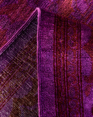 Contemporary Fine Vibrance Purple Wool Area Rug - 4' 3" x 6' 0"