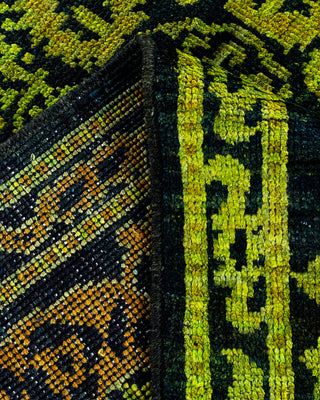 Modern - Contemporary Hand-Knotted Black Area Rug 6' 4" x 9' 1"