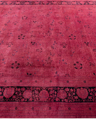 Overdyed Hand-Knotted Wool Modern-Contemporary Pink Area Rug 8' 0" x 10' 4"