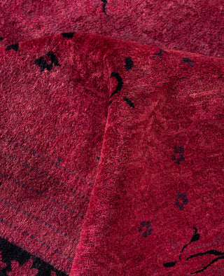 Overdyed Hand-Knotted Wool Modern-Contemporary Pink Area Rug 8' 0" x 10' 4"