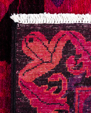 Contemporary Overdyed Wool Hand Knotted Multi Runner 2' 7" x 6' 2"