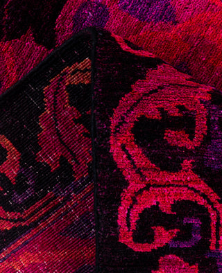 Contemporary Overdyed Wool Hand Knotted Multi Runner 2' 7" x 6' 2"