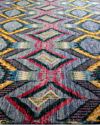 Modern - Contemporary Hand Knotted Blue Area Rug 9' 0" x 12' 2"