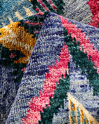 Modern - Contemporary Hand Knotted Blue Area Rug 9' 0" x 12' 2"