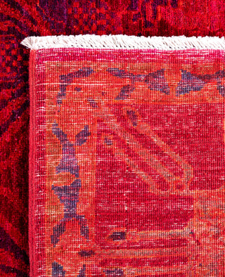 Overdyed Hand-Knotted Wool Modern-Contemporary Pink Area Rug 6' 0" x 9' 0"