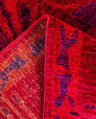 Overdyed Hand-Knotted Wool Modern-Contemporary Pink Area Rug 6' 0" x 9' 0"