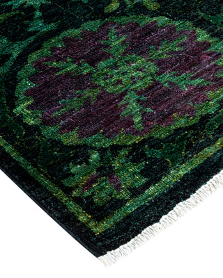 Contemporary Fine Vibrance Black Wool Area Rug - 8' 3" x 10' 4"