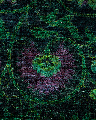 Contemporary Fine Vibrance Black Wool Area Rug - 8' 3" x 10' 4"