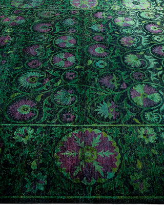 Contemporary Fine Vibrance Black Wool Area Rug - 8' 3" x 10' 4"