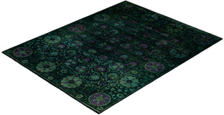 Contemporary Fine Vibrance Black Wool Area Rug - 8' 3" x 10' 4"