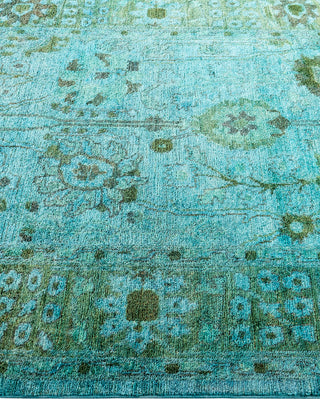 Contemporary Hand-Knotted Overdyed Blue Area Rug 4' 9" x 6' 3"