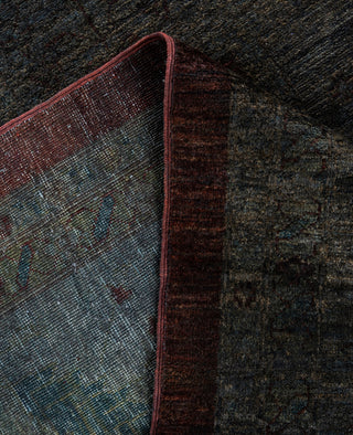 Overdyed One-of-a-Kind Wool Gray Area Rug 12' 3" x 17' 6"