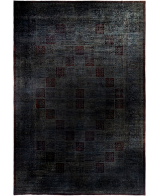 Overdyed One-of-a-Kind Wool Gray Area Rug 12' 3" x 17' 6"