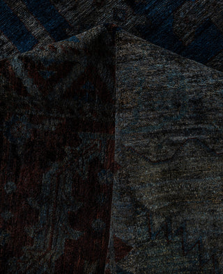 Overdyed One-of-a-Kind Wool Gray Area Rug 11' 9" x 16' 10"