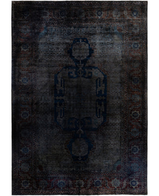 Overdyed One-of-a-Kind Wool Gray Area Rug 11' 9" x 16' 10"