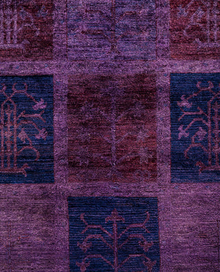 Overdyed One-of-a-Kind Wool Purple Area Rug 12' 0" x 17' 5"