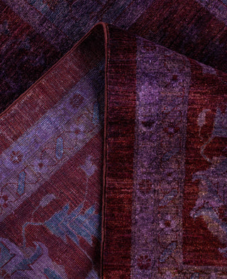Overdyed One-of-a-Kind Wool Purple Area Rug 12' 0" x 17' 5"