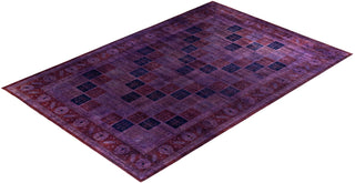 Overdyed One-of-a-Kind Wool Purple Area Rug 12' 0" x 17' 5"
