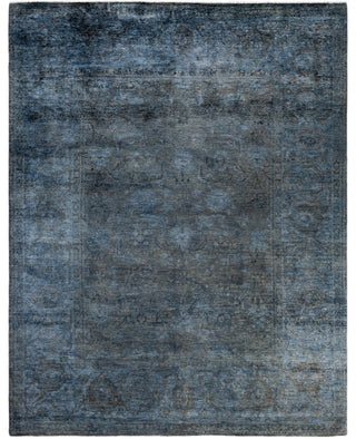 Overdyed One-of-a-Kind Wool Gray Area Rug 8' 3" x 10' 1"