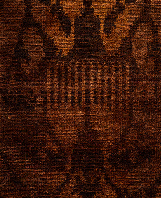 Overdyed Hand-Knotted Wool Modern-Contemporary Brown Area Rug 5' 10" x 9' 1"