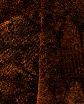 Overdyed Hand-Knotted Wool Modern-Contemporary Brown Area Rug 5' 10" x 9' 1"