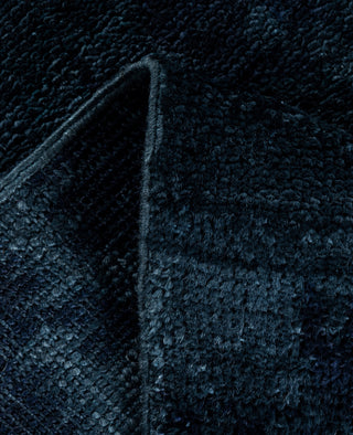Contemporary Overdyed Wool Hand Knotted Black Runner 2' 5" x 10' 4"