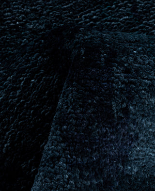 Contemporary Overdyed Wool Hand Knotted Black Runner 2' 5" x 10' 4"