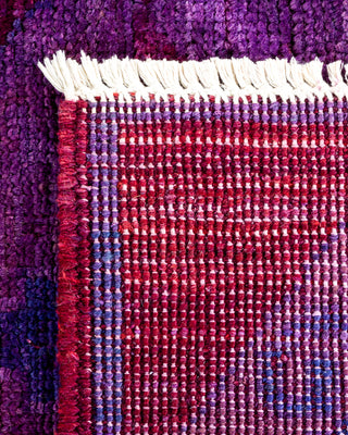 Contemporary Fine Vibrance Red Wool Area Rug - 4' 1" x 4' 1"