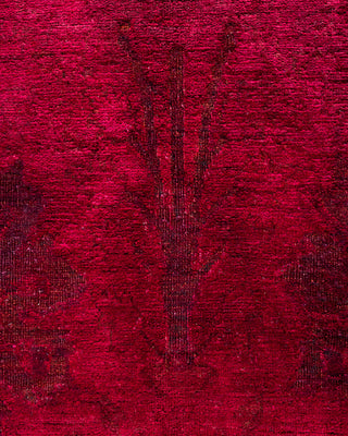 Contemporary Hand-Knotted Overdyed Red Area Rug 10' 0" x 14' 1"