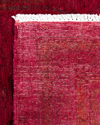 Contemporary Hand-Knotted Overdyed Red Area Rug 10' 0" x 14' 1"