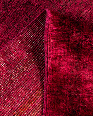 Contemporary Hand-Knotted Overdyed Red Area Rug 10' 0" x 14' 1"