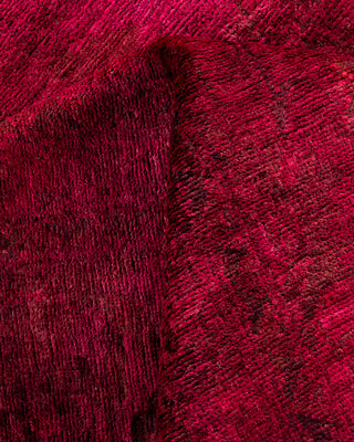 Contemporary Hand-Knotted Overdyed Red Area Rug 10' 0" x 14' 1"