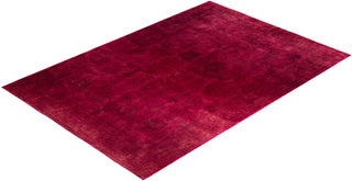 Contemporary Hand-Knotted Overdyed Red Area Rug 10' 0" x 14' 1"