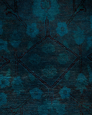 Contemporary Hand-Knotted Overdyed Charcoal Area Rug 10' 2" x 13' 9"