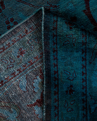 Contemporary Hand-Knotted Overdyed Charcoal Area Rug 10' 2" x 13' 9"