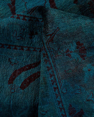 Contemporary Hand-Knotted Overdyed Charcoal Area Rug 10' 2" x 13' 9"