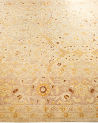 Traditional Hand-Knotted Ivory Area Rug 9' 1" x 12' 0"