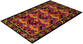 Modern - Contemporary Hand-Knotted Pink Area Rug 4' 2" x 6' 2"