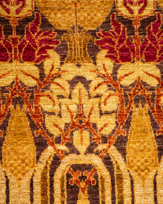 Modern - Contemporary Hand-Knotted Beige Runner 2' 4" x 9' 9"