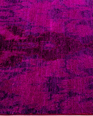 Modern, One-of-a-Kind Hand-Knotted Runner Rug  - Pink, 2' 6" x 10' 3"