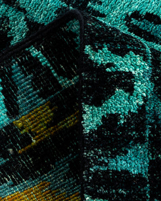 Modern - Contemporary Hand-Knotted Black Runner 2' 8" x 12' 2"