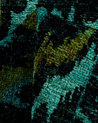 Modern - Contemporary Hand-Knotted Black Runner 2' 8" x 12' 2"