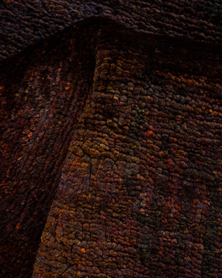 Modern - Contemporary Hand-Knotted Brown Runner 2' 6" x 8' 2"