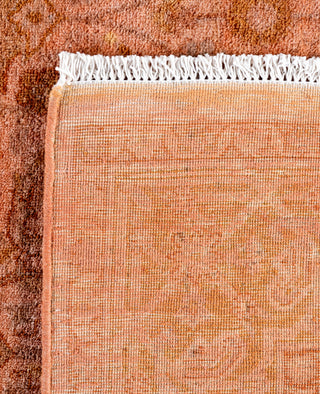 Contemporary Overdyed Wool Hand Knotted Beige Runner 3' 3" x 10' 1"